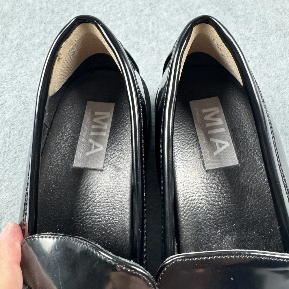 MIA Shoes Womens Size 6.5 Loafer‎ Platform Slip On Chunky Sole Y2K Faux Leather